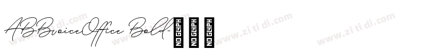 ABBvoiceOffice Bold字体转换